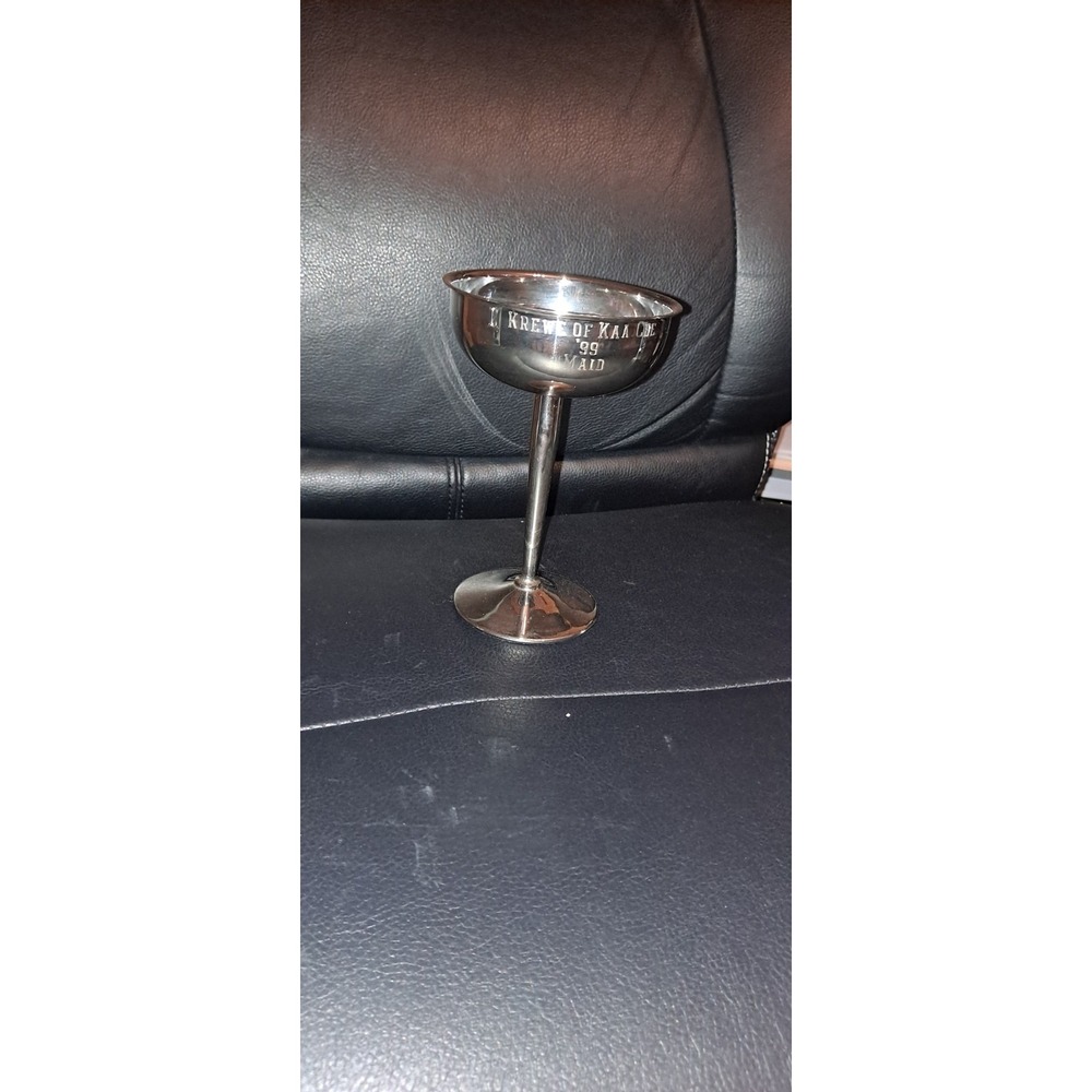 Vintage Sheridan Silver Plated Goblet Mardi‎ Gras Krewe Of Kaa Cee 1999 Maid